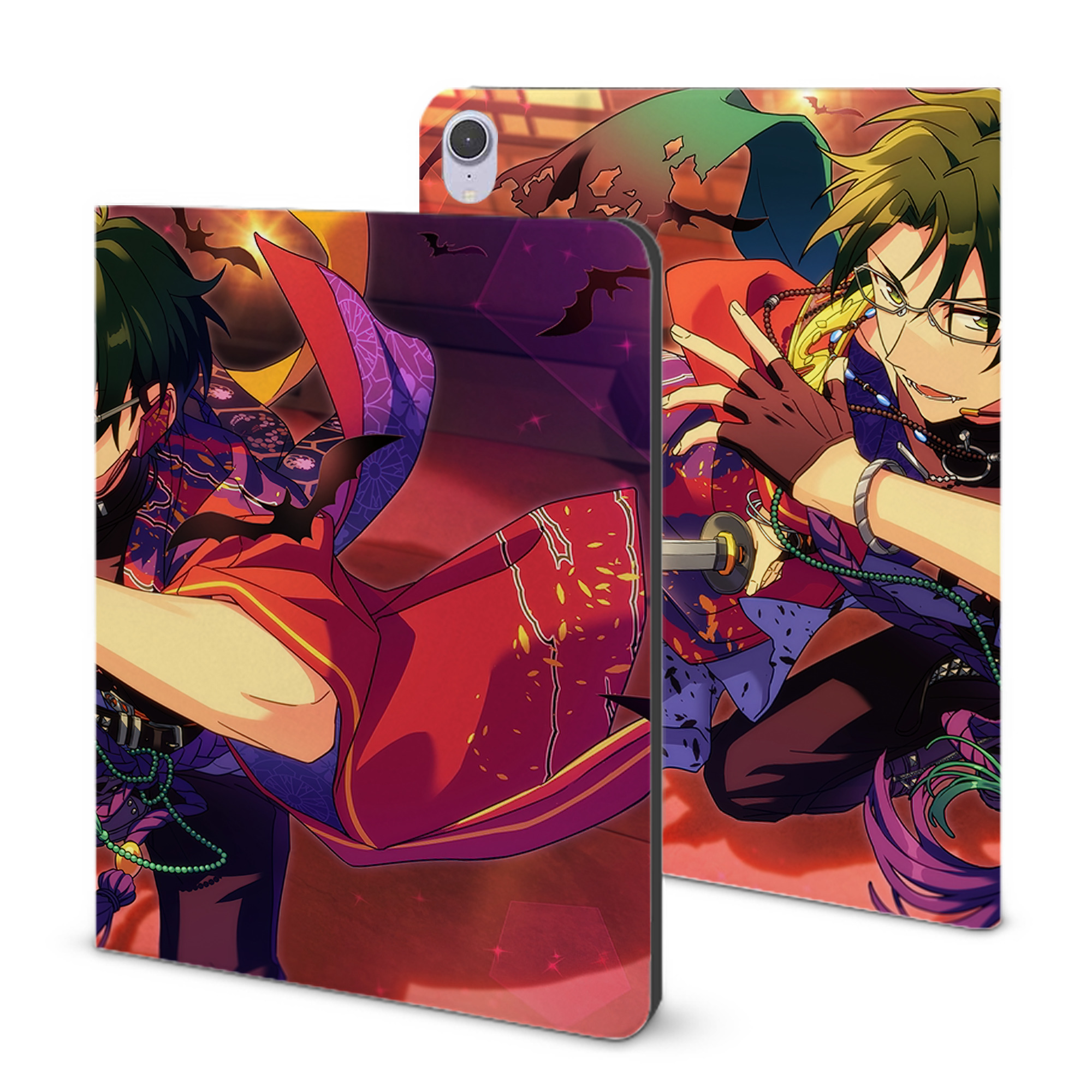 （画像用） あんさんぶるスターズ! Ensemble Stars IPad ケース ブック型 PUレザー TPU 耐衝撃 軽量 薄型 ペン収納なし 全面保護 IPad 各モデル対応